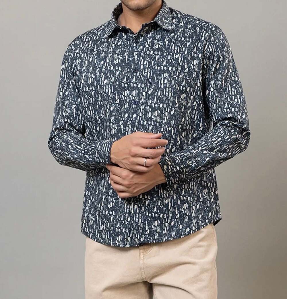 Express Extra Slim Stain Shield Performance Dress Shirt Blue